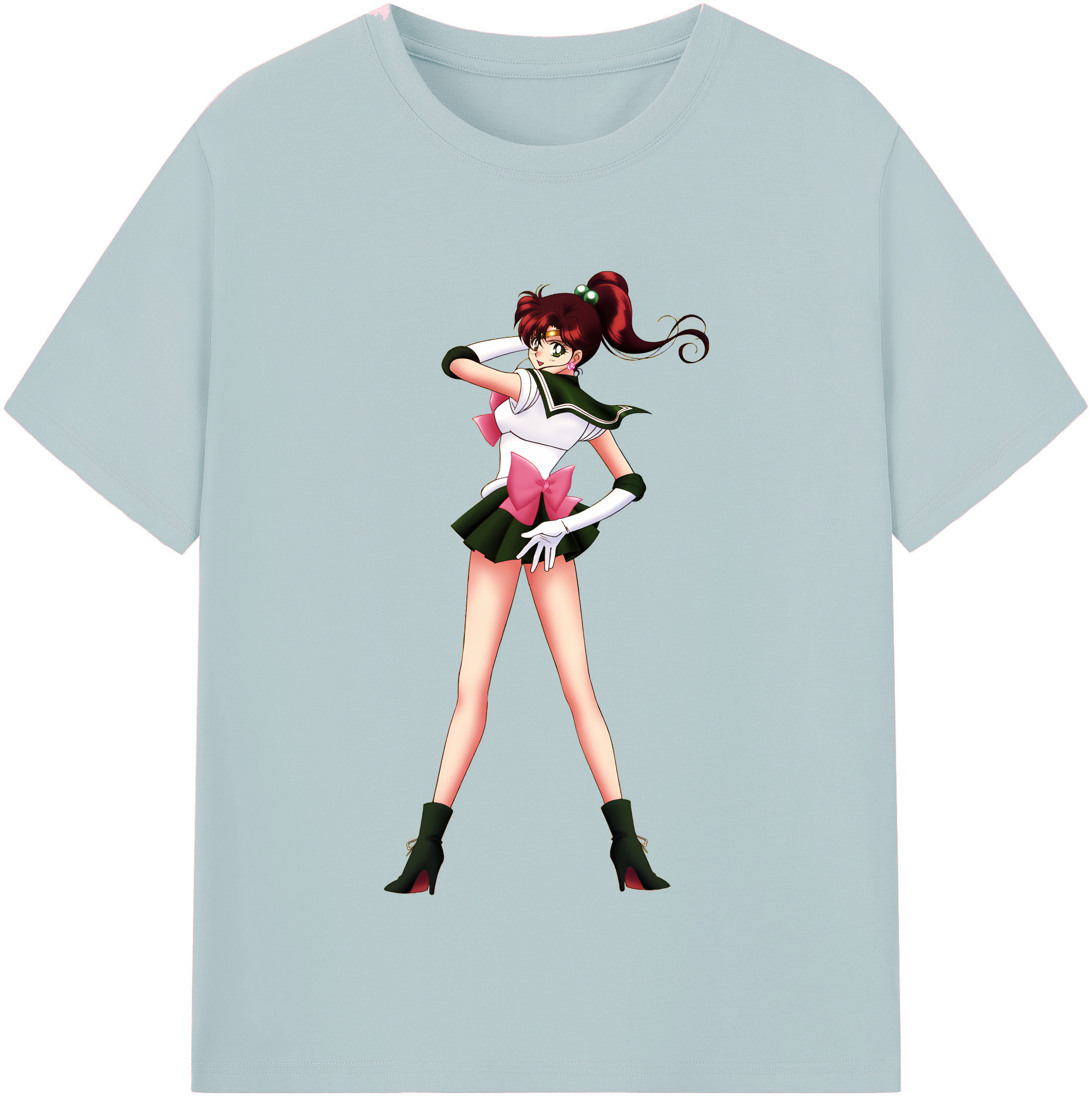 （画像用） 美少女戦士セーラームーン 木野 まこと きの まこと Sailor Moon Kino Makoto （セーラージュピター；Sailor Jupiter） 綿100％半袖Tシャツ（フロントプリント）